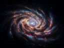 Swirling galaxy representing Supernova free spins